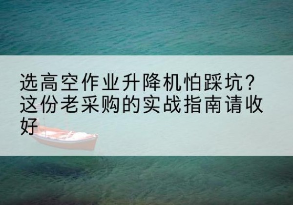云州高空作业升降机厂家推荐-选高空作业升降机怕踩坑？这份老采购的实战指南请收好